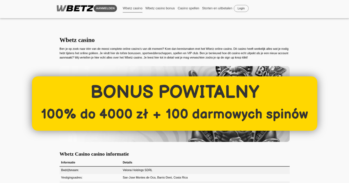 Wbetz Casino - Najlepsze Sloty Online w Polsce